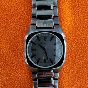 Nixon Stainless Steel Black Dial Watch